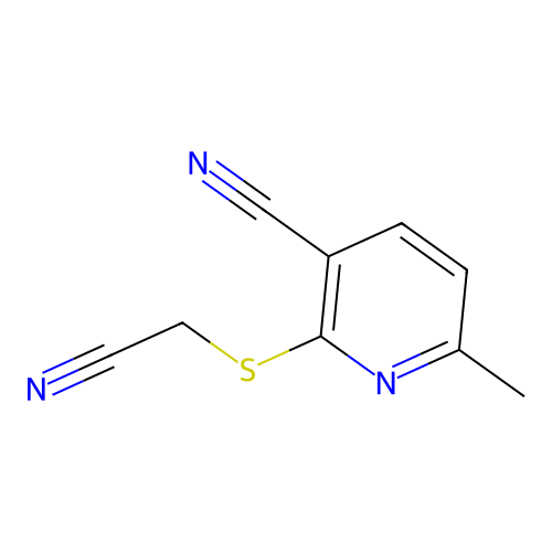 2-[(Cyanomethyl)sulfanyl]-6-methylpyridine-3-carbonitrile structure