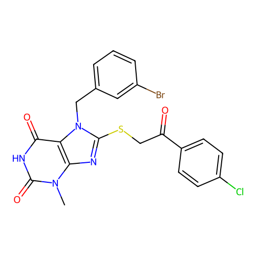 C21H16BrClN4O3S structure