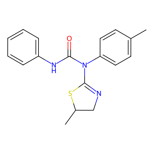 1-(5-Methyl-4,5-dihydro-1,3-thiazol-2-yl)-1-(4-methylphenyl)-3-phenylurea structure