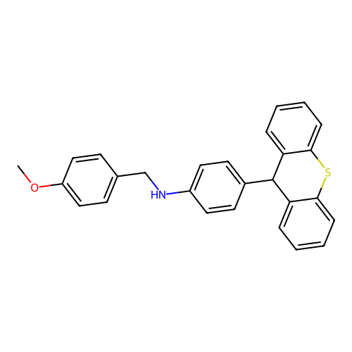 N-(4-methoxybenzyl)-4-(9H-thioxanthen-9-yl)aniline structure