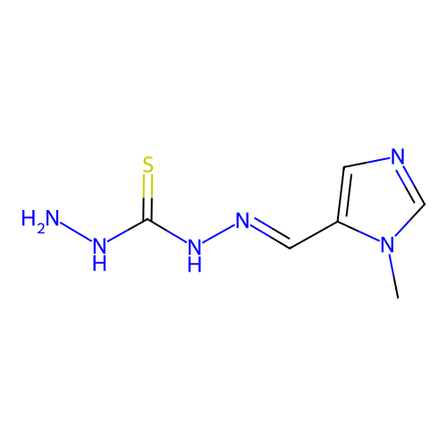 3-amino-1-[(E)-[(1-methyl-1H-imidazol-5-yl)methylidene]amino]thiourea structure