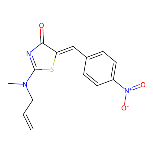(Z)-2-(allyl(methyl)amino)-5-(4-nitrobenzylidene)thiazol-4(5H)-one structure
