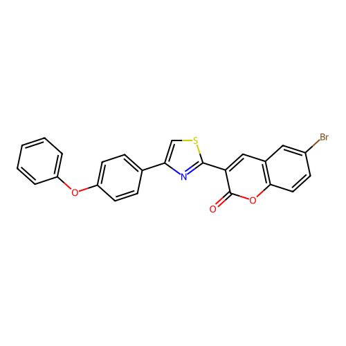 6-bromo-3-[4-(4-phenoxyphenyl)-1,3-thiazol-2-yl]-2H-chromen-2-one structure