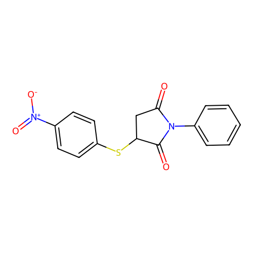 3-[(4-Nitrophenyl)sulfanyl]-1-phenylpyrrolidine-2,5-dione structure