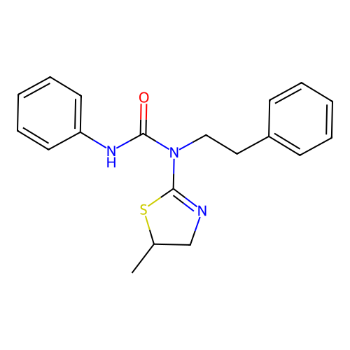 1-(5-Methyl-4,5-dihydro-1,3-thiazol-2-yl)-3-phenyl-1-(2-phenylethyl)urea structure