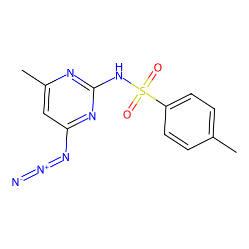 N-(4-azido-6-methylpyrimidin-2-yl)-4-methylbenzenesulfonamide structure
