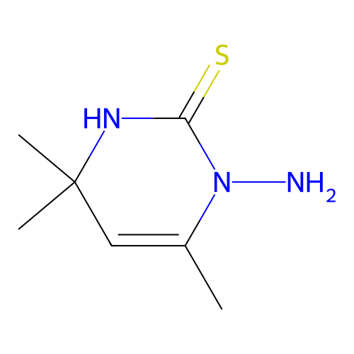 3-amino-4,6,6-trimethyl-1H-pyrimidine-2-thione structure