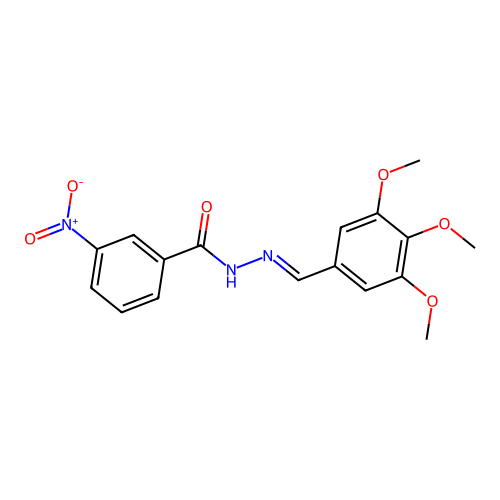 3-nitro-N-[(E)-(3,4,5-trimethoxyphenyl)methylideneamino]benzamide structure