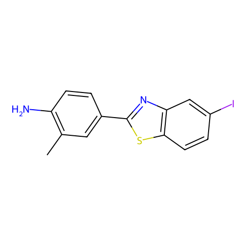 Benzenamine, 4-(5-iodo-2-benzothiazolyl)-2-methyl- structure