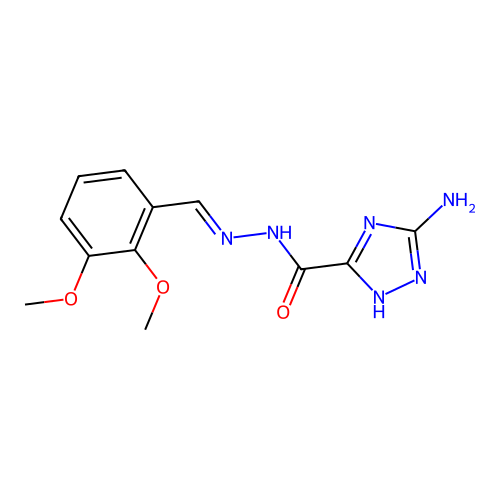(E)-5-amino-N'-(2,3-dimethoxybenzylidene)-1H-1,2,4-triazole-3-carbohydrazide structure