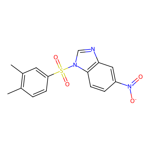 1-[(3,4-dimethylphenyl)sulfonyl]-5-nitro-1H-benzimidazole structure