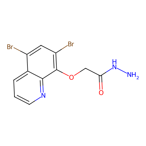 2-[(5,7-Dibromoquinolin-8-yl)oxy]acetohydrazide structure