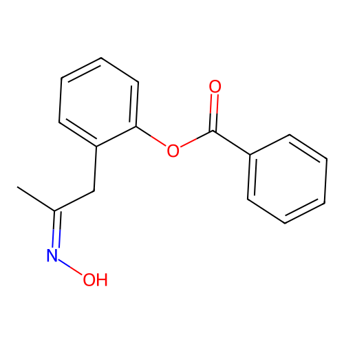 [2-[(2Z)-2-hydroxyiminopropyl]phenyl] benzoate structure