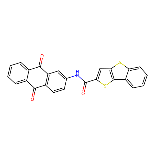 N-(9,10-dioxoanthracen-2-yl)thieno[3,2-b][1]benzothiole-2-carboxamide structure
