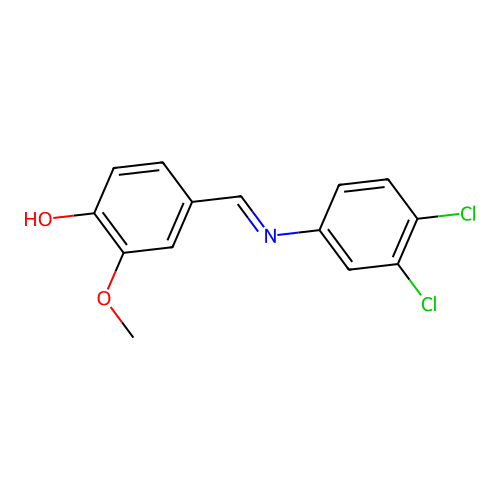 4-{(E)-[(3,4-dichlorophenyl)imino]methyl}-2-methoxyphenol structure