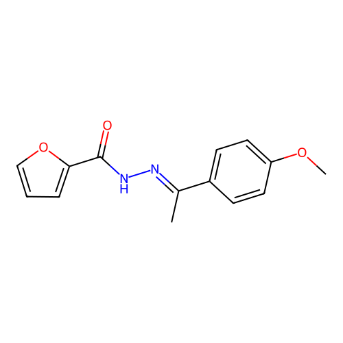 N'-[(1E)-1-(4-methoxyphenyl)ethylidene]furan-2-carbohydrazide structure