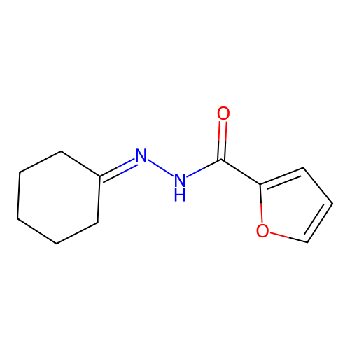N'-cyclohexylidenefuran-2-carbohydrazide structure