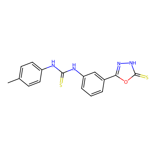 1-(p-Tolyl)-3-[3-(5-sulfanyl-1,3,4-oxadiazol-2-yl)phenyl]thiourea structure
