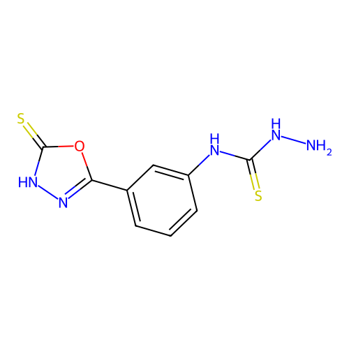 1-amino-3-[3-(2-sulfanylidene-3H-1,3,4-oxadiazol-5-yl)phenyl]thiourea structure