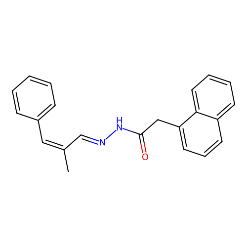 N'-(2-Methyl-3-phenyl-2-propenylidene)-2-(1-naphthyl)acetohydrazide structure