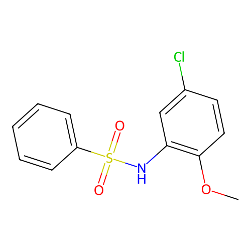 N-(5-chloro-2-methoxyphenyl)benzenesulfonamide structure