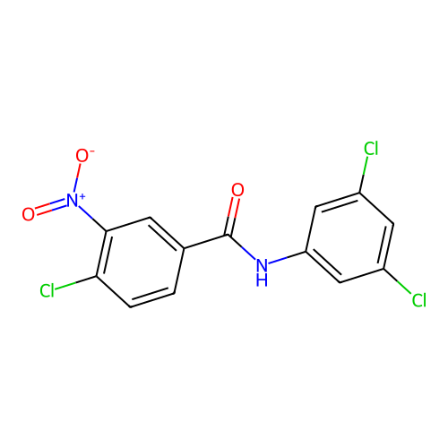 4-chloro-N-(3,5-dichlorophenyl)-3-nitrobenzamide structure