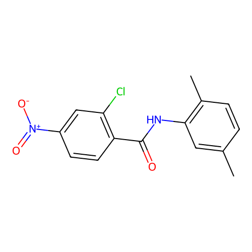 2-chloro-N-(2,5-dimethylphenyl)-4-nitrobenzamide structure