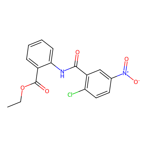 Ethyl 2-(2-chloro-5-nitrobenzamido)benzoate structure