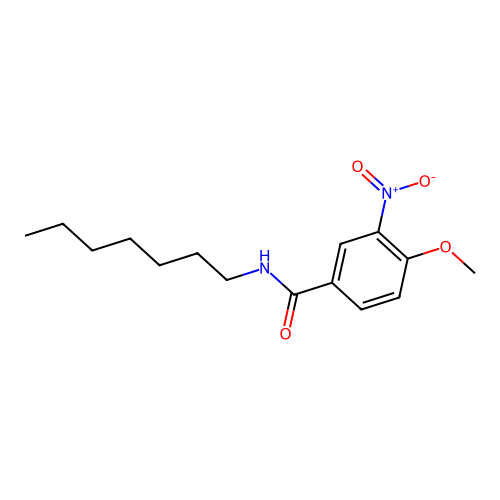 N-heptyl-4-methoxy-3-nitrobenzamide structure