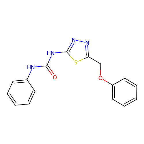 1-[5-(Phenoxymethyl)-1,3,4-thiadiazol-2-yl]-3-phenylurea structure