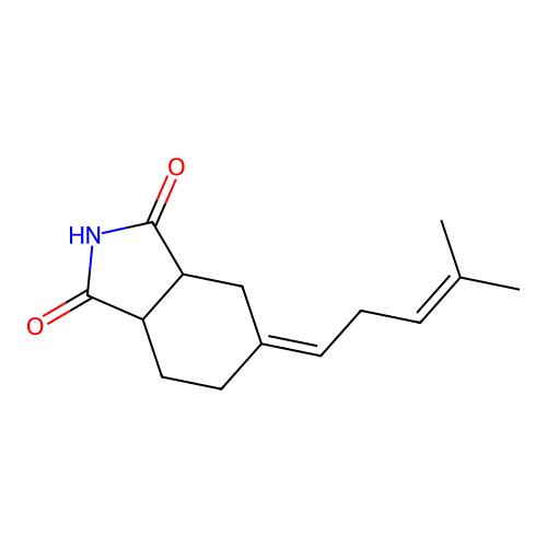 (Z)-5-(4-methylpent-3-en-1-ylidene)hexahydro-1H-isoindole-1,3(2H)-dione structure