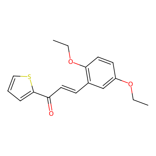 3-(2,5-Diethoxyphenyl)-1-thiophen-2-ylprop-2-en-1-one structure