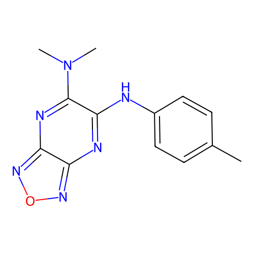 N,N-Dimethyl-N'-p-tolyl-[1,2,5]oxadiazolo[3,4-b]pyrazine-5,6-diamine structure