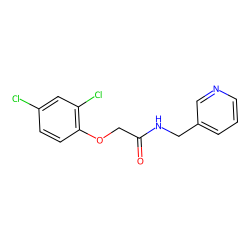 2-(2,4-dichlorophenoxy)-N-(pyridin-3-ylmethyl)acetamide structure