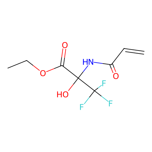 Ethyl 3,3,3-trifluoro-2-hydroxy-2-(prop-2-enoylamino)propanoate structure