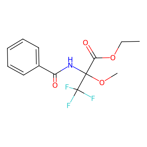 Ethyl 2-benzamido-3,3,3-trifluoro-2-methoxypropanoate structure