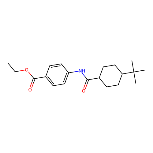 Ethyl 4-{[(4-tert-butylcyclohexyl)carbonyl]amino}benzoate structure