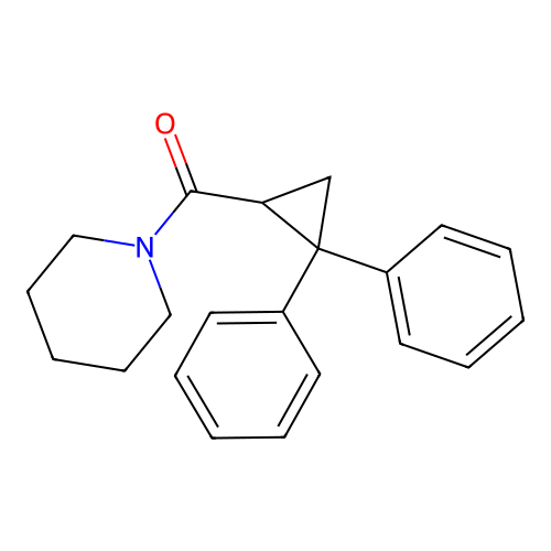 1-[(2,2-Diphenylcyclopropyl)carbonyl]piperidine structure