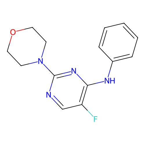 (5-Fluoro-2-morpholin-4-ylpyrimidin-4-yl)phenylamine structure