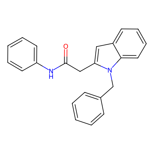 2-(1-benzyl-1H-indol-2-yl)-N-phenylacetamide structure