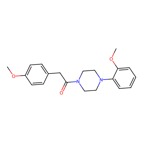 1-(2-Methoxyphenyl)-4-[(4-methoxyphenyl)acetyl]piperazine structure