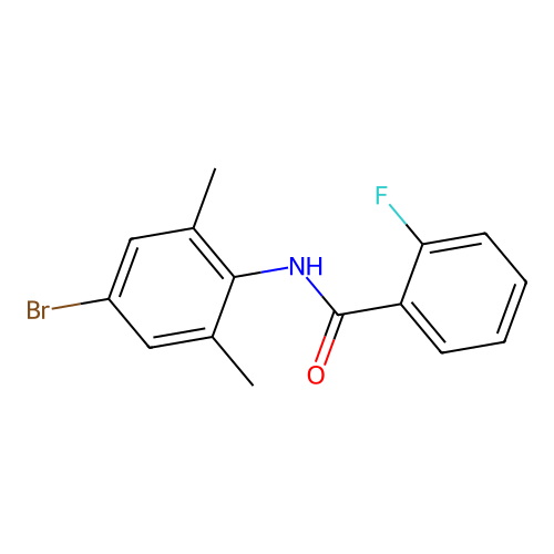 N-(4-bromo-2,6-dimethylphenyl)-2-fluorobenzamide structure