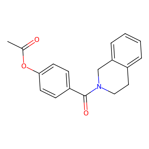 4-(3,4-dihydroisoquinolin-2(1H)-ylcarbonyl)phenyl acetate structure