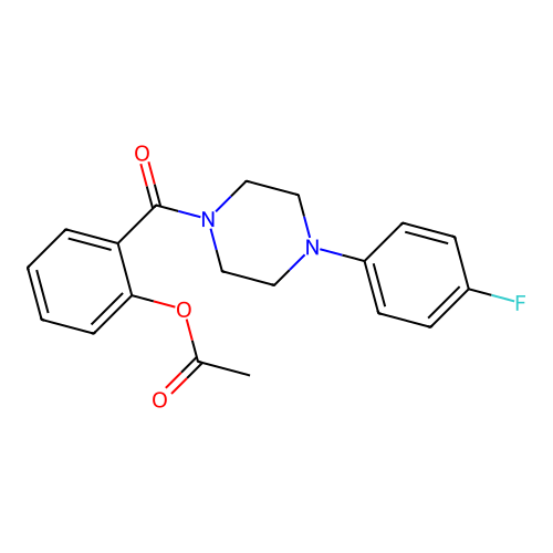 2-{[4-(4-Fluorophenyl)piperazin-1-yl]carbonyl}phenyl acetate structure