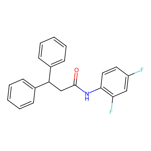 N-(2,4-二氟苯基)-3,3-二苯基丙酰胺 structure