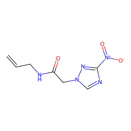 2-{3-nitro-1H-1,2,4-triazol-1-yl}-N-prop-2-enylacetamide structure