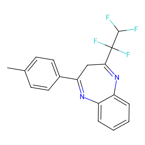 2-(4-Methylphenyl)-4-(1,1,2,2-tetrafluoroethyl)-3H-1,5-benzodiazepine structure
