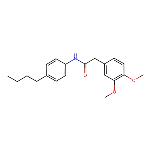 N-(4-butylphenyl)-2-(3,4-dimethoxyphenyl)acetamide structure