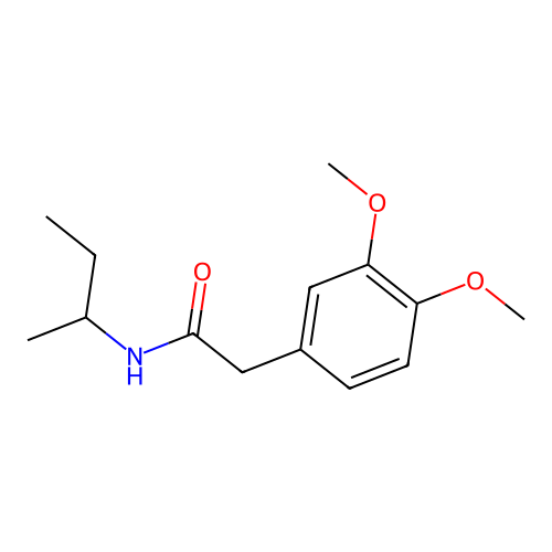 N-(sec-butyl)-2-(3,4-dimethoxyphenyl)acetamide structure