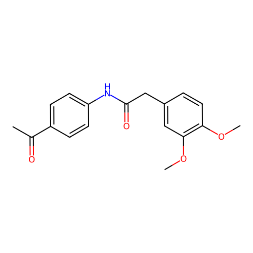 N-(4-acetylphenyl)-2-(3,4-dimethoxyphenyl)acetamide structure